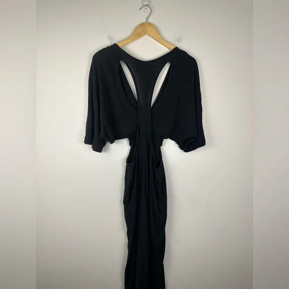 Free People Ready To Go One Cut Out Wide Leg Relaxed Peachy Jumpsuit Women’s M - Picture 7 of 12